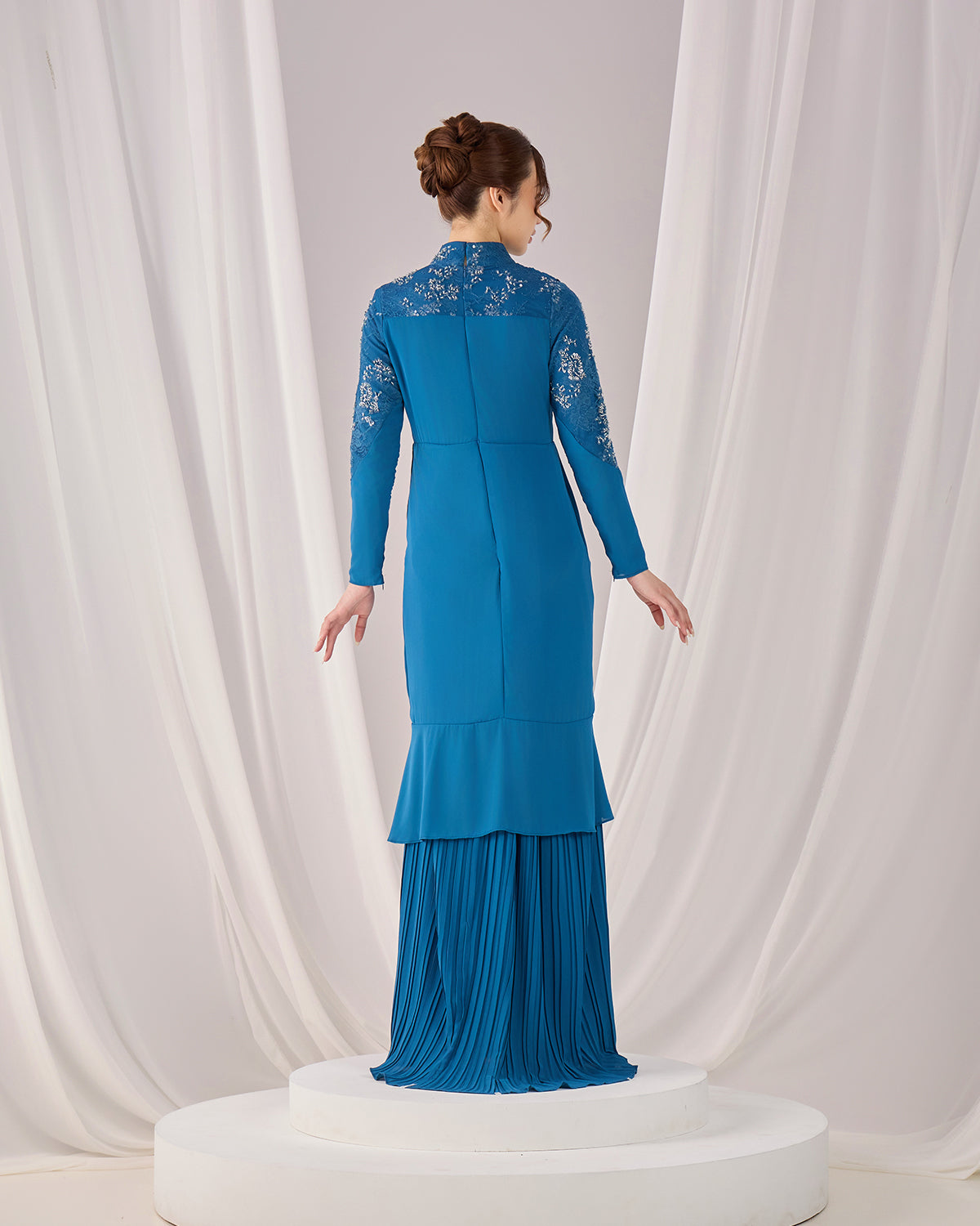 RAELYN DRESS (TEAL BLUE) Hijabistahub RAELYN DRESS (TEAL BLUE) Hijabistahub