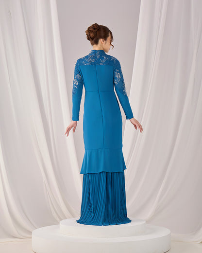 RAELYN DRESS (TEAL BLUE) Hijabistahub RAELYN DRESS (TEAL BLUE) Hijabistahub