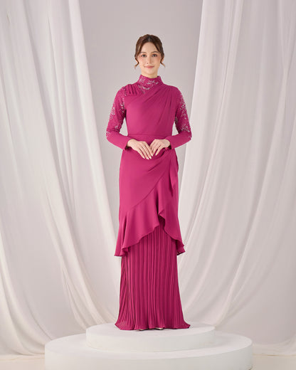RAELYN DRESS (DARK FUCHSIA)