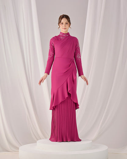 RAELYN DRESS (DARK FUCHSIA)