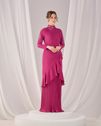 RAELYN DRESS (DARK FUCHSIA)