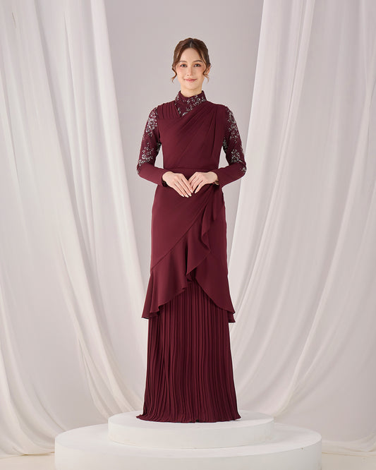 MINOR DEFECT RAELYN DRESS (BURGUNDY)