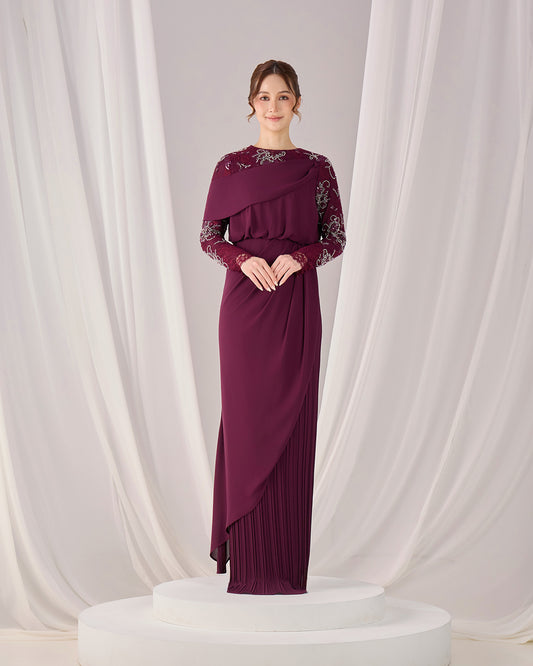 MINOR DEFECT EMERY DRESS (PURPLE PLUM)