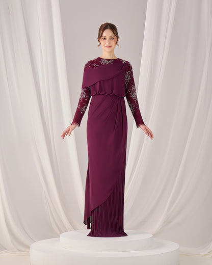 MINOR DEFECT EMERY DRESS (PURPLE PLUM)