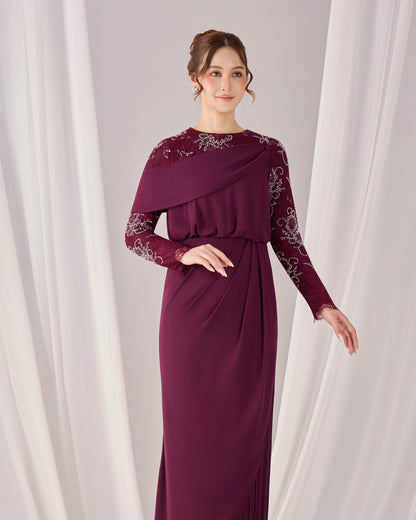 MINOR DEFECT EMERY DRESS (PURPLE PLUM)