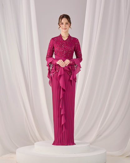 MINOR DEFECT CAYLYN KURUNG (DARK FUCHSIA)