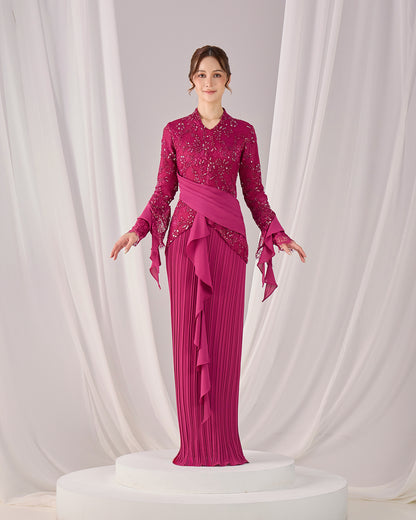 MINOR DEFECT CAYLYN KURUNG (DARK FUCHSIA)