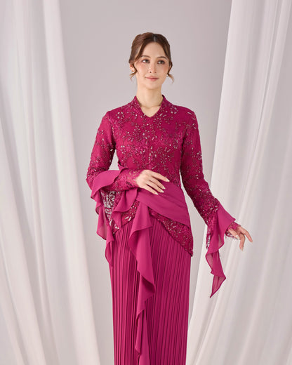 MINOR DEFECT CAYLYN KURUNG (DARK FUCHSIA)