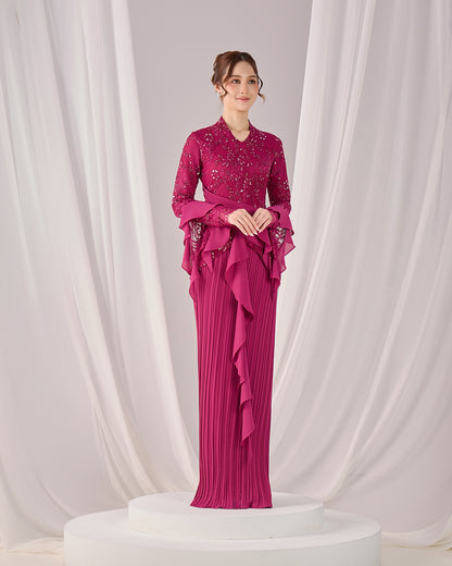 MINOR DEFECT CAYLYN KURUNG (DARK FUCHSIA)