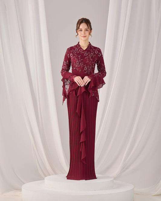 CAYLYN KURUNG (BURGUNDY)