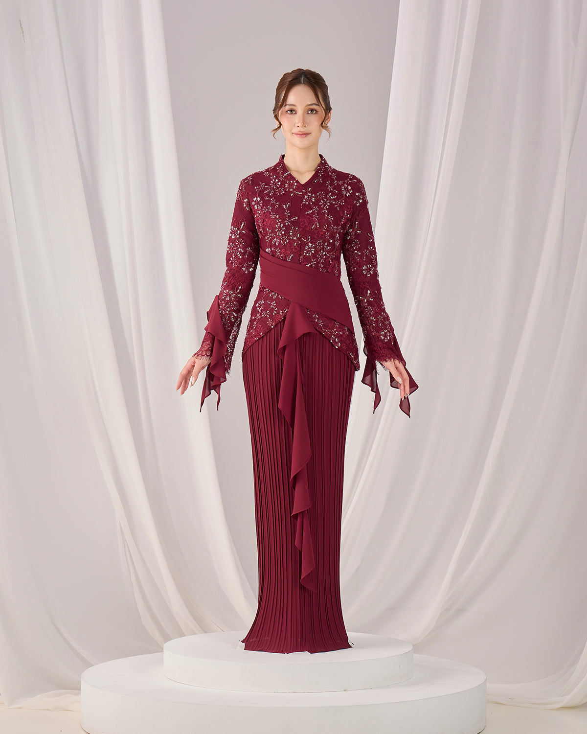 CAYLYN KURUNG (BURGUNDY)