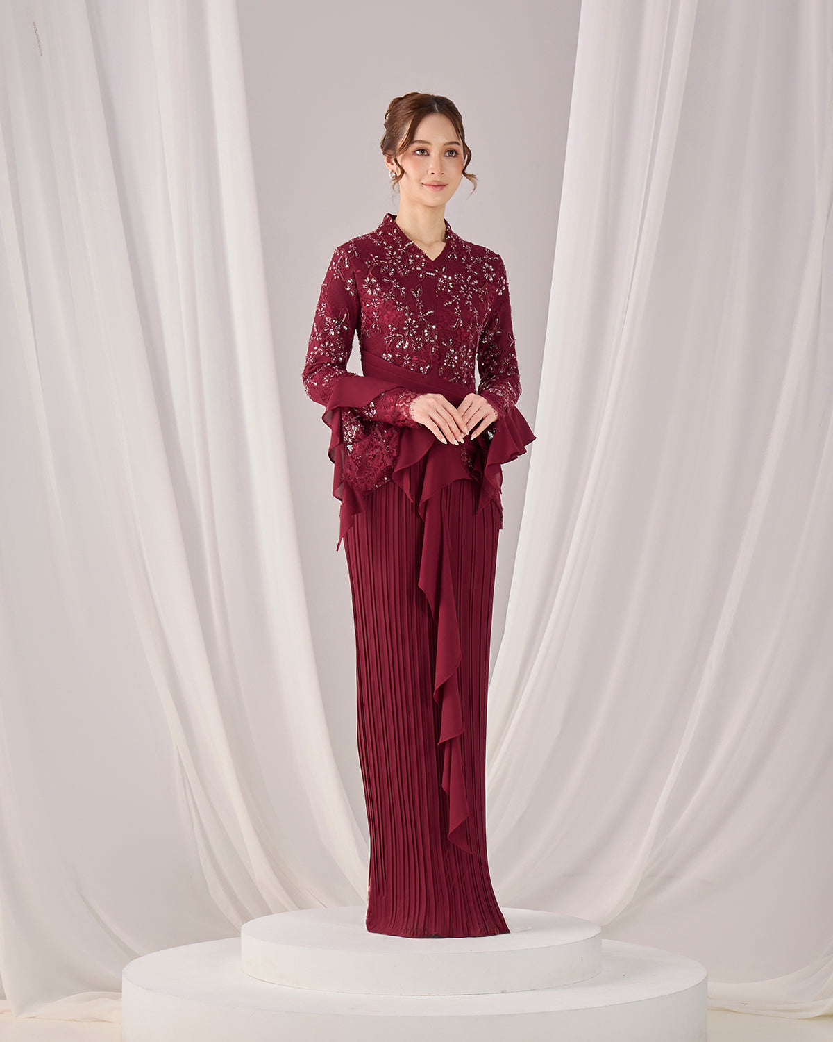 CAYLYN KURUNG (BURGUNDY)