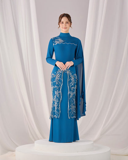 THEA DRESS (TEAL BLUE)