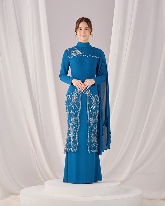 THEA DRESS (TEAL BLUE)