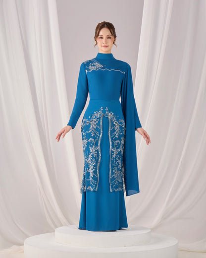 THEA DRESS (TEAL BLUE)