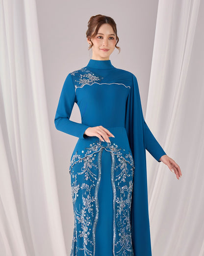 THEA DRESS (TEAL BLUE)