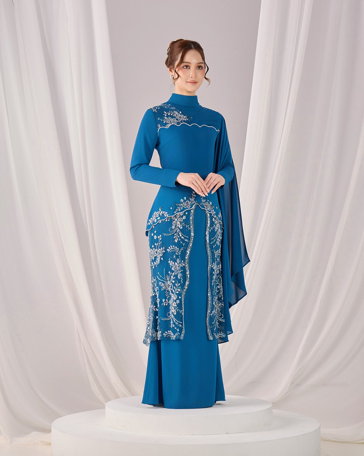 THEA DRESS (TEAL BLUE)