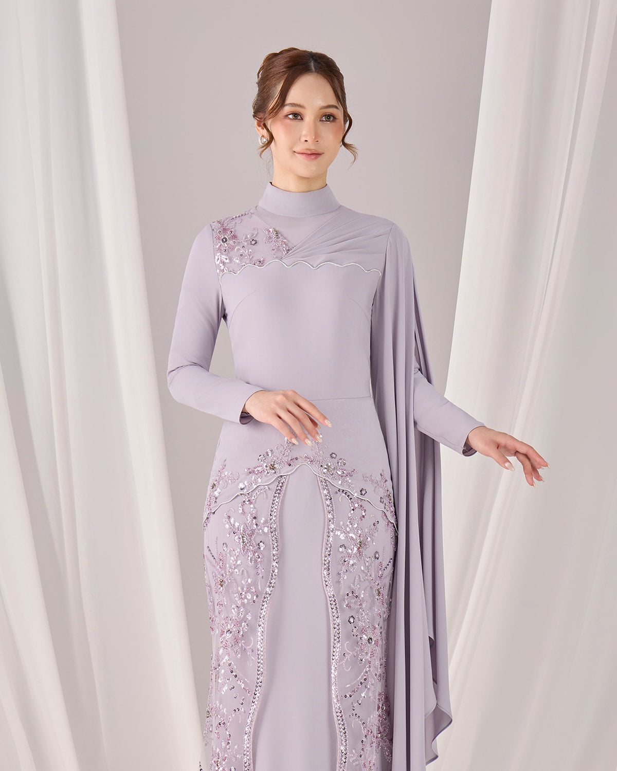 THEA DRESS (MAUVE)