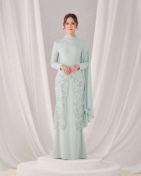 mint green dress muslimah THEA DRESS (MINT GREEN) – Hijabistahub