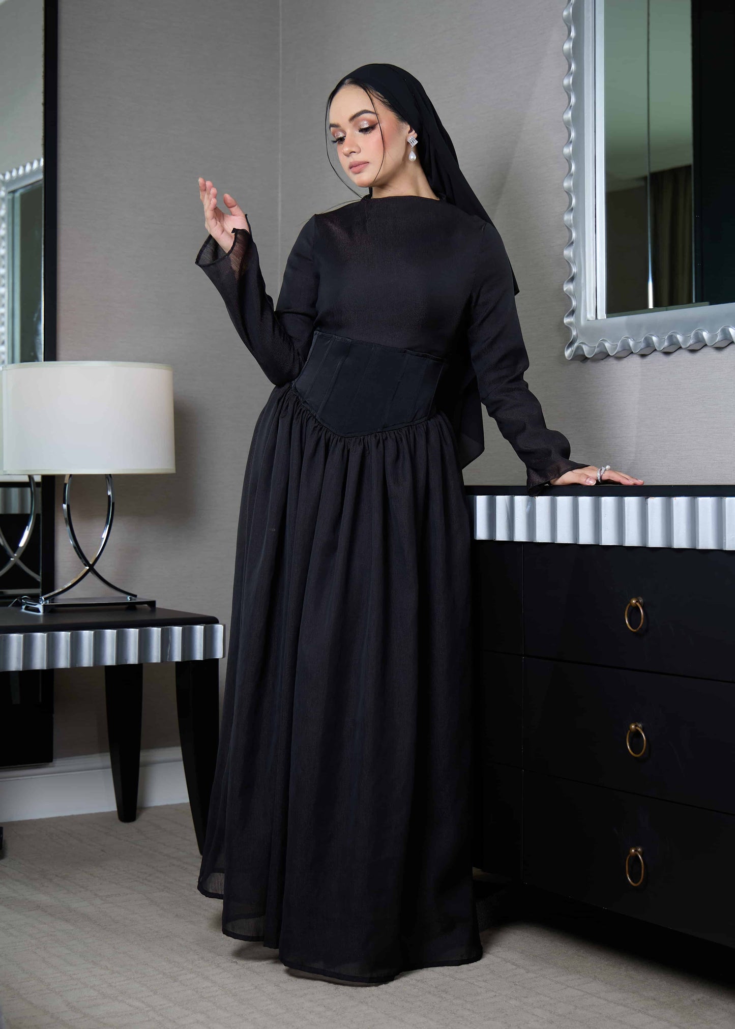 ELSA DRESS (BLACK)