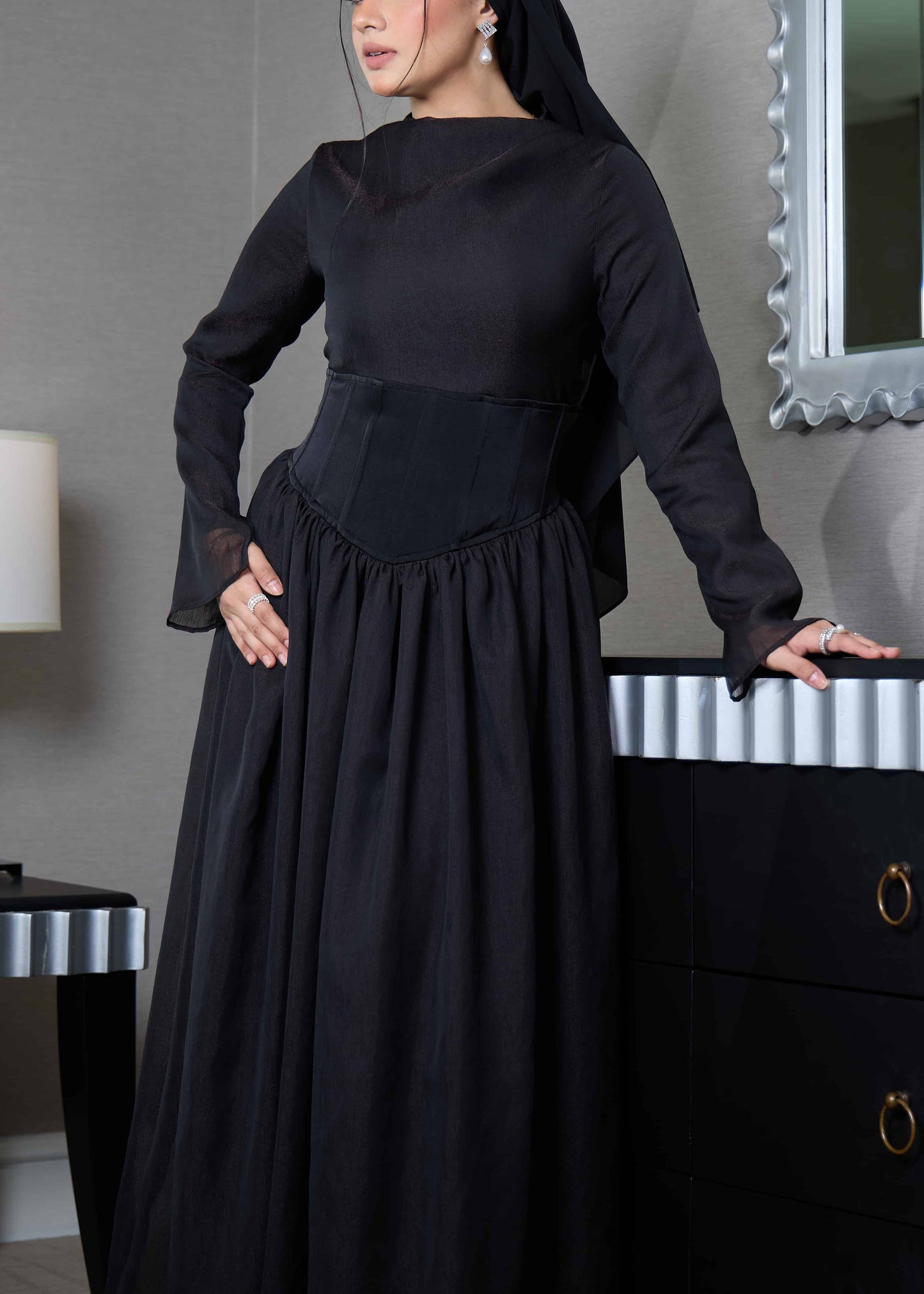 ELSA DRESS (BLACK)