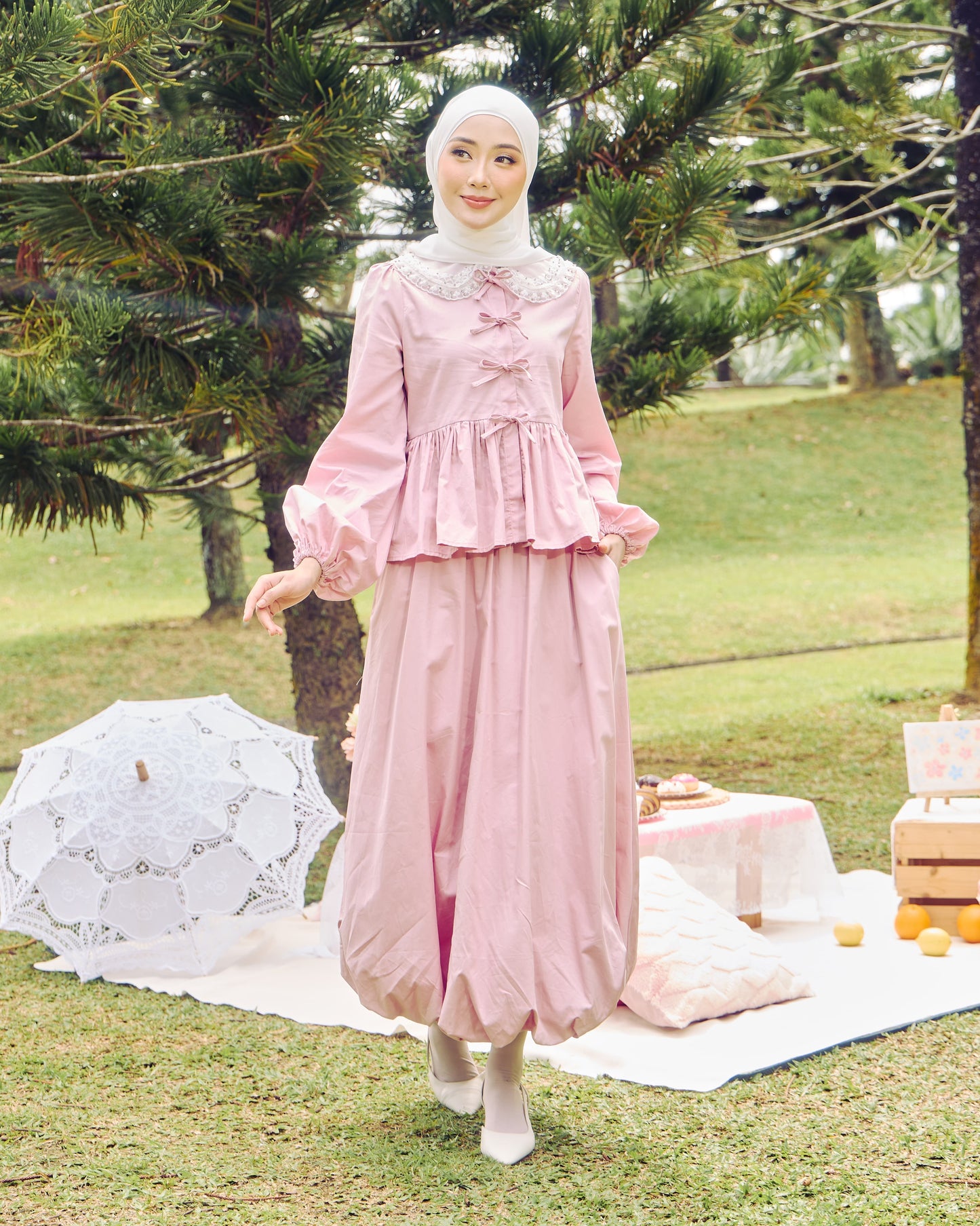 AIRY BOW-TIE DRESS (PINK)