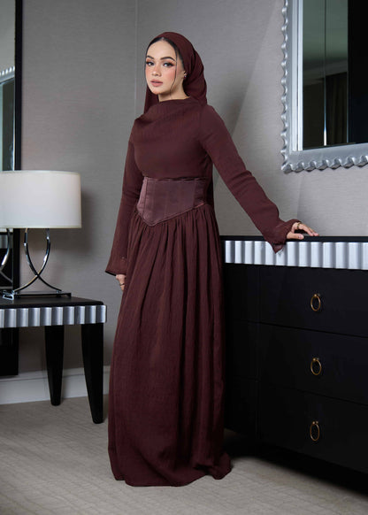 ELSA DRESS (RICH BROWN)