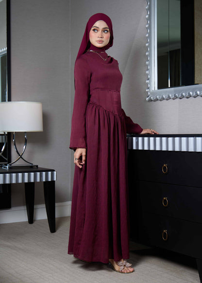 ELSA DRESS (BURGUNDY)