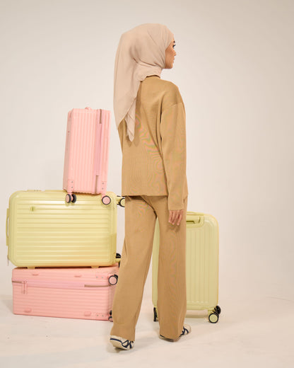 EVIE PLAIN SET (LIGHT BROWN)