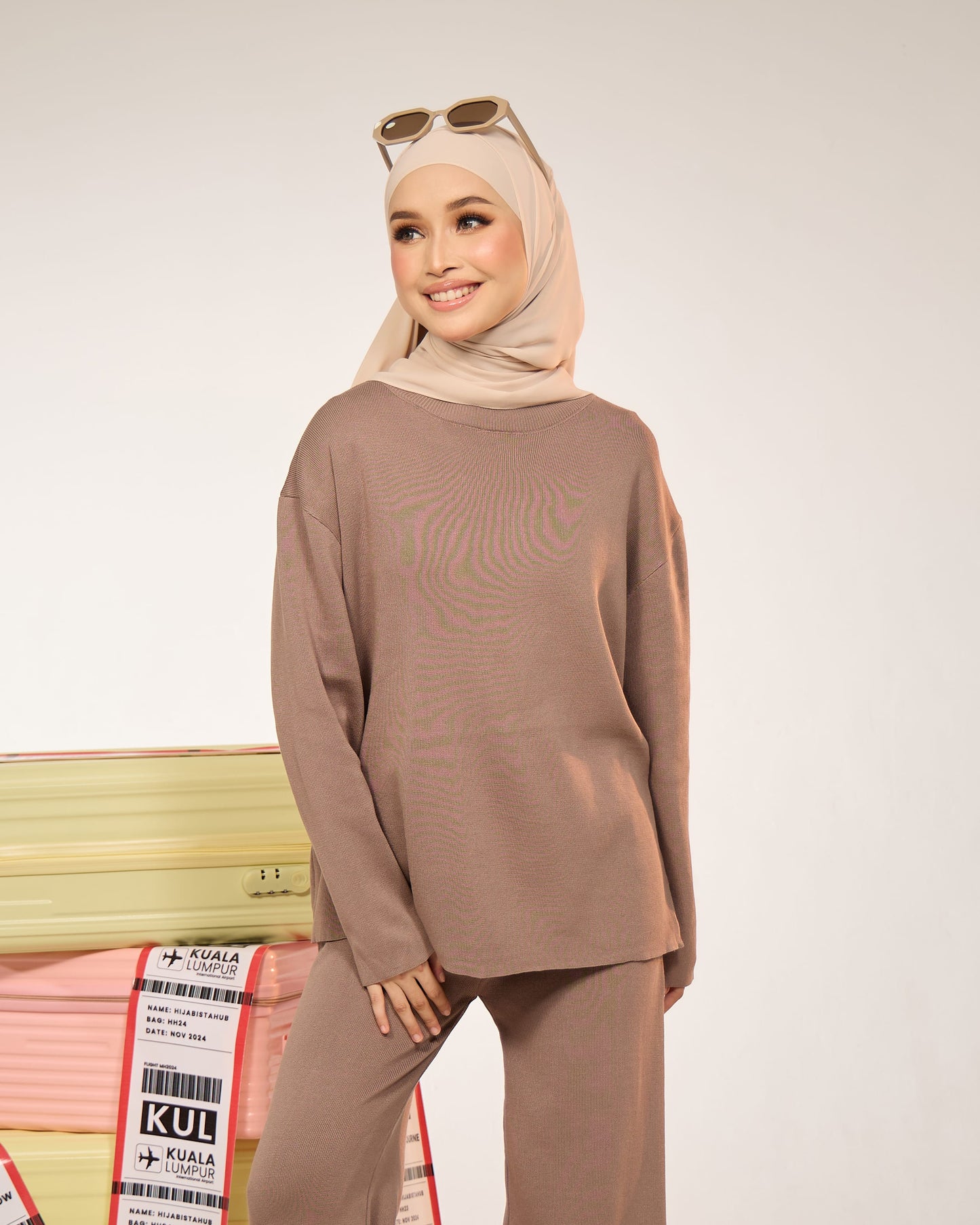 EVIE PLAIN SET (KHAKI)