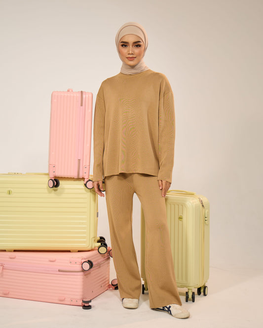 EVIE PLAIN SET (LIGHT BROWN)