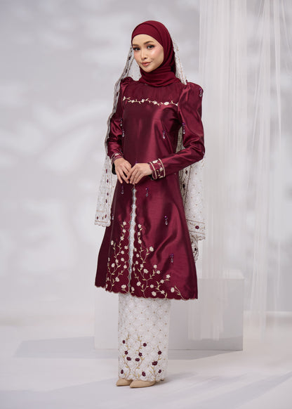 MINOR DEFECT ALANNA KURUNG (BURGUNDY)