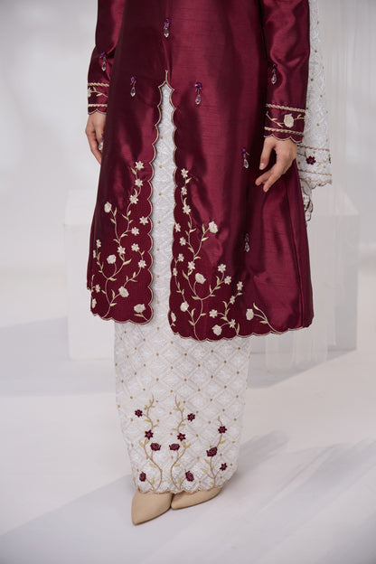 MINOR DEFECT ALANNA KURUNG (BURGUNDY)