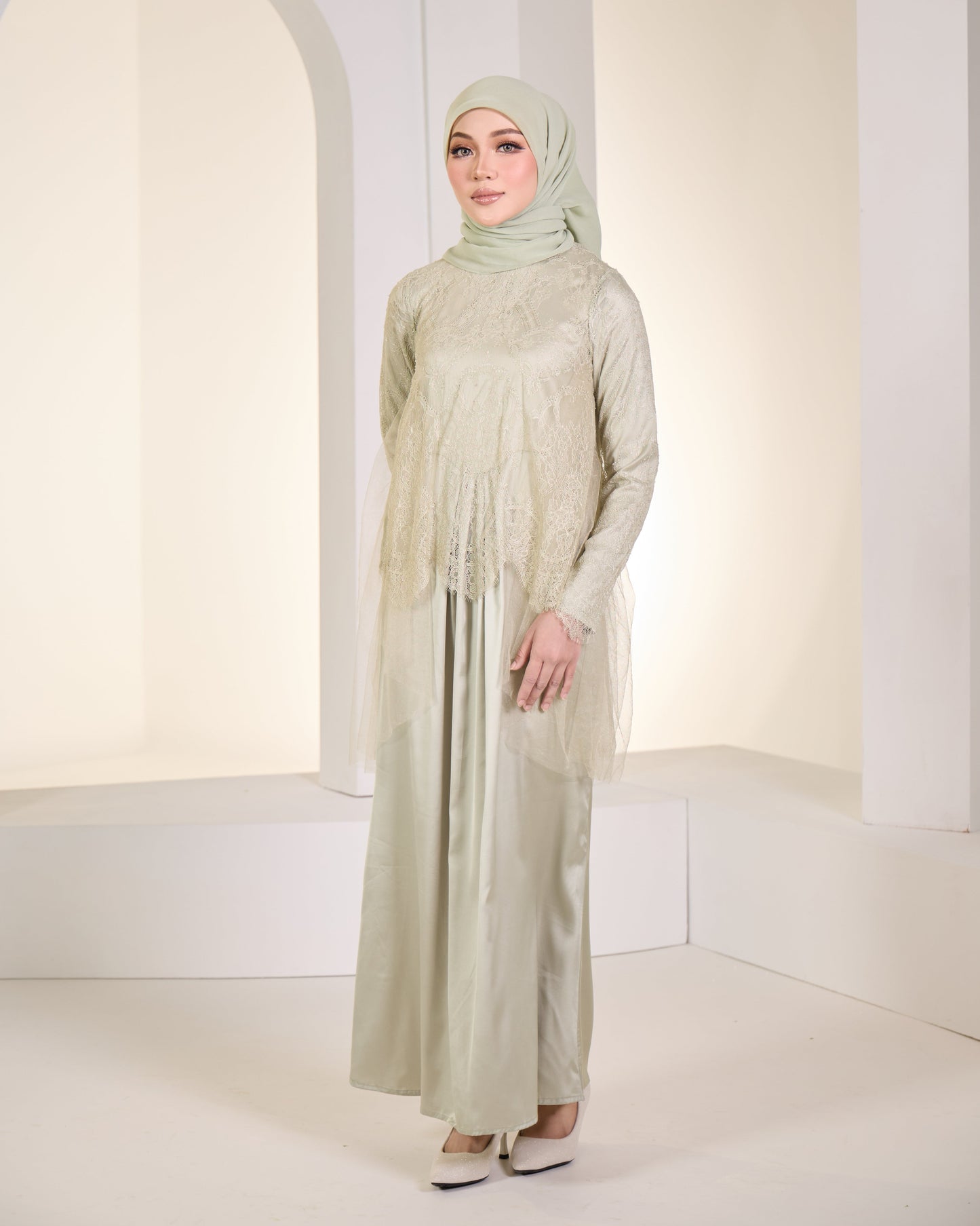 GLENDA DRESS (GREEN TEA)