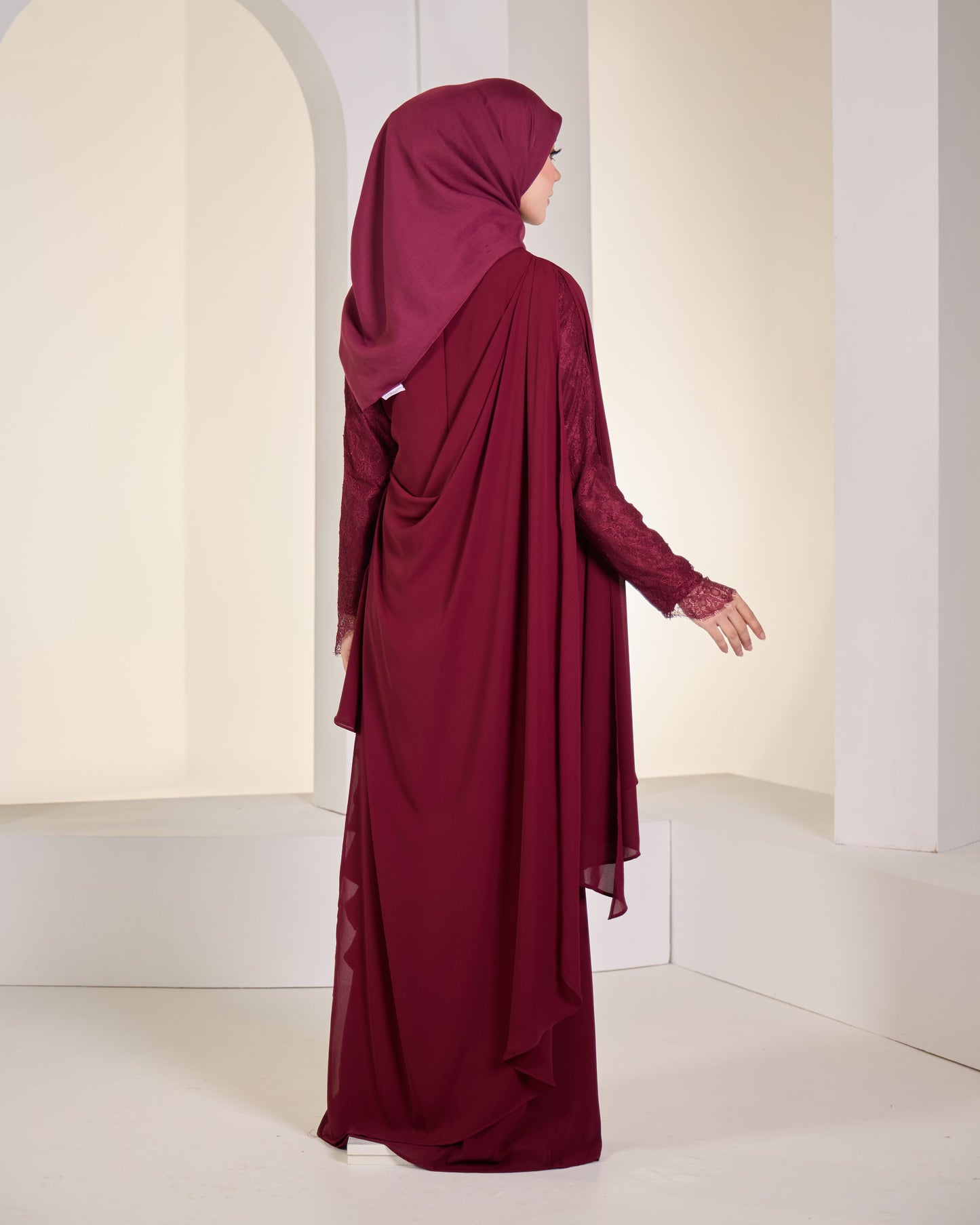 DARCY DRESS (BURGUNDY)