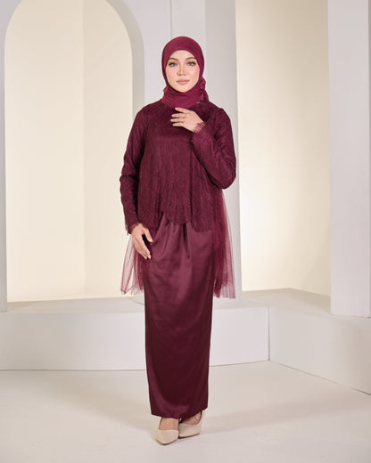 MINOR DEFECT GLENDA DRESS (BURGUNDY)