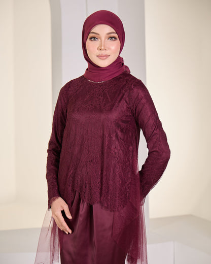 MINOR DEFECT GLENDA DRESS (BURGUNDY)