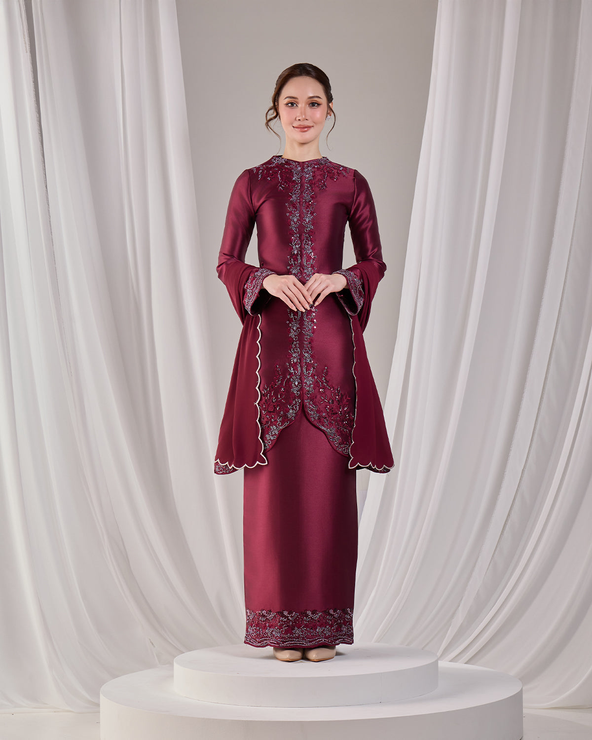 NIARA KURUNG (BURGUNDY)