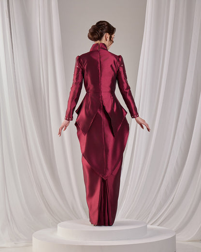 MINOR DEFECT ELLYARA KURUNG (BURGUNDY)