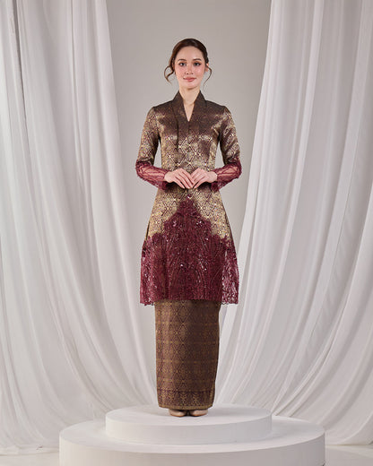 MINOR DEFECT KAREENA KEBAYA (BURGUNDY)