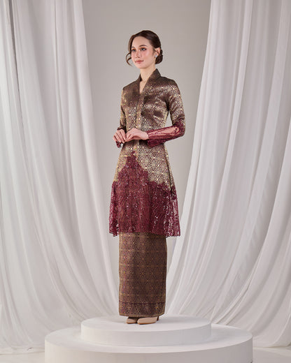 KAREENA KEBAYA (BURGUNDY)