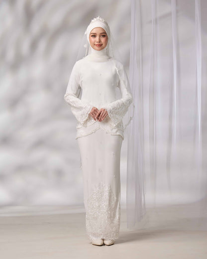 EMELDA BRIDE KURUNG (OFF WHITE)