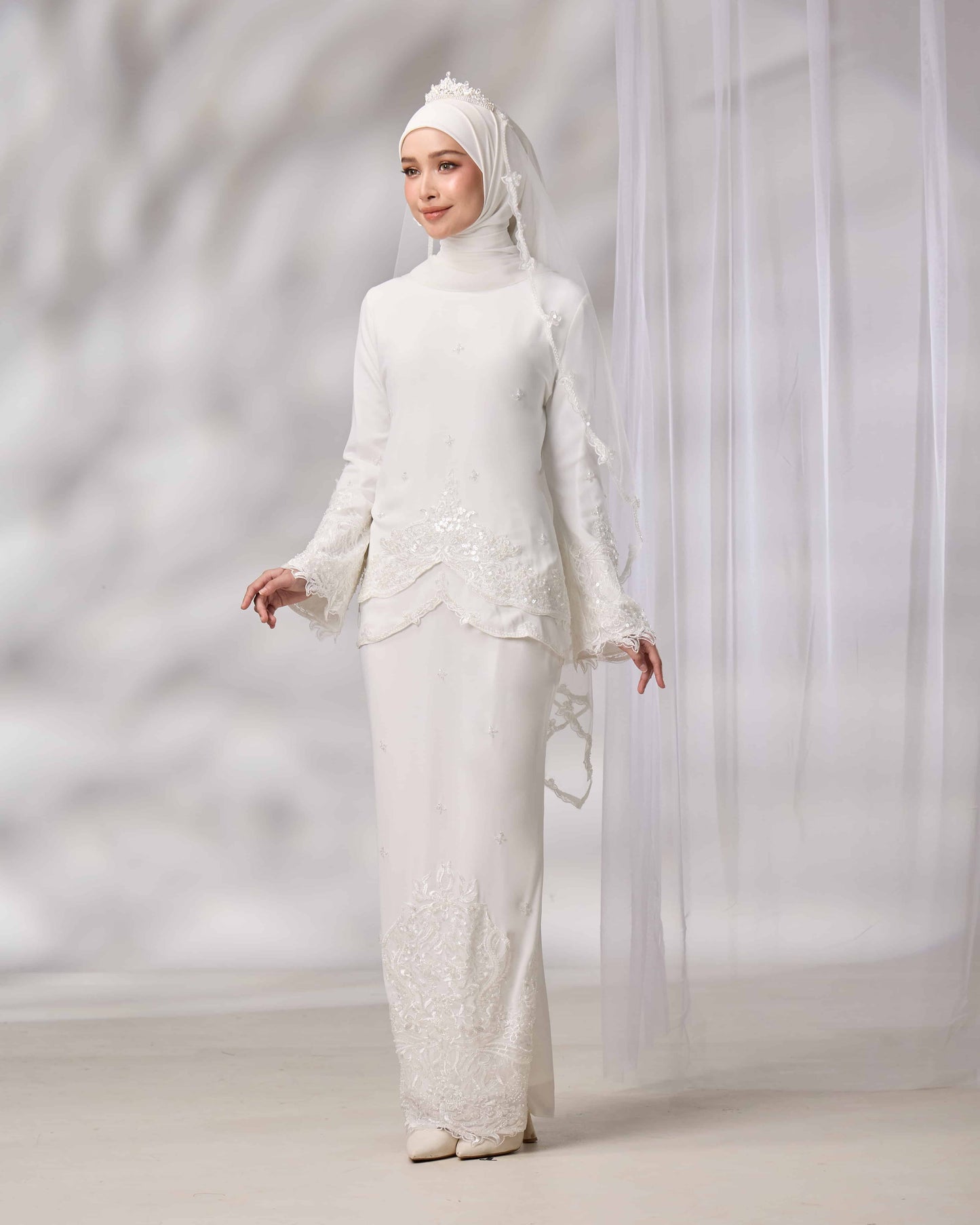 EMELDA BRIDE KURUNG (OFF WHITE)