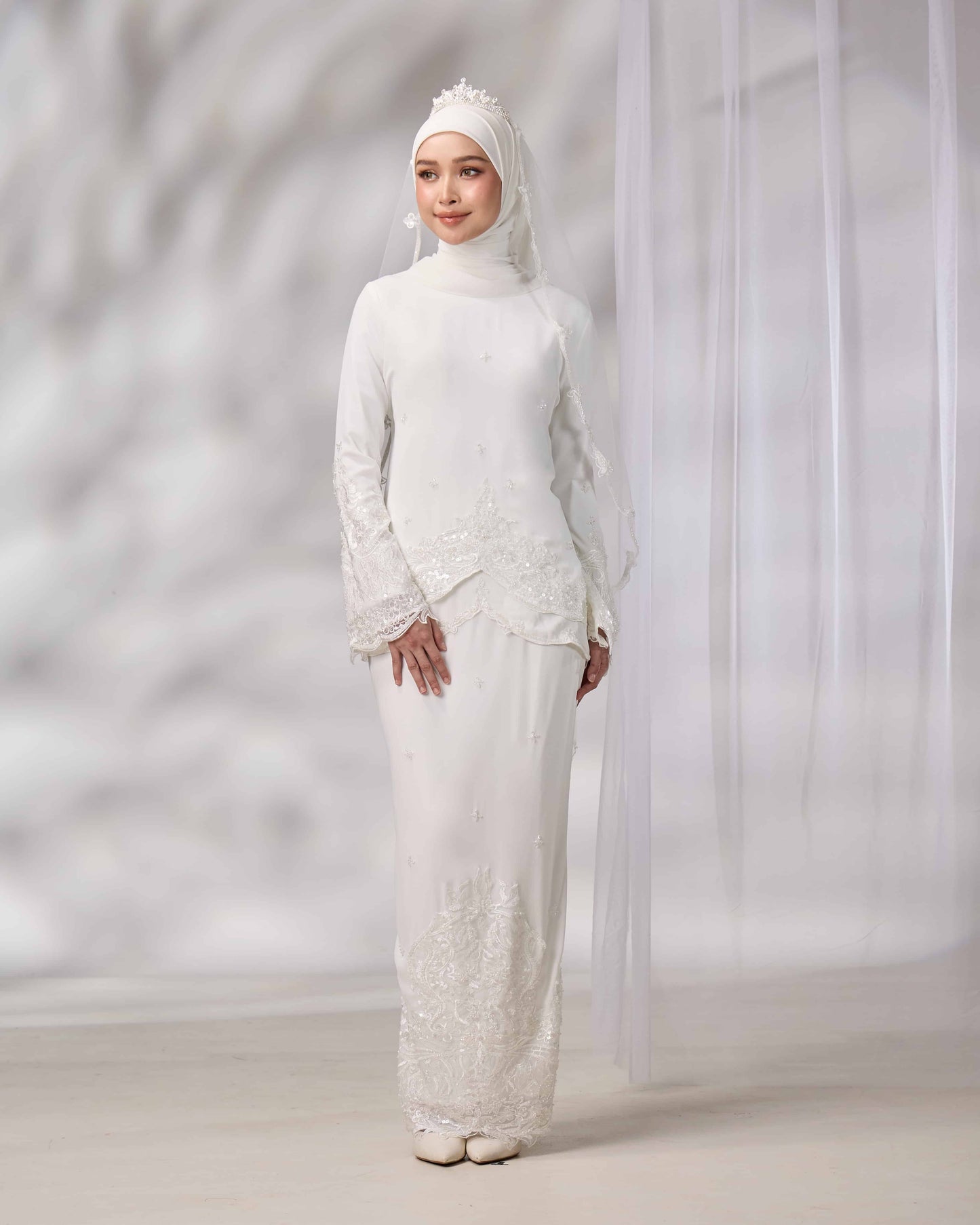 EMELDA BRIDE KURUNG (OFF WHITE)