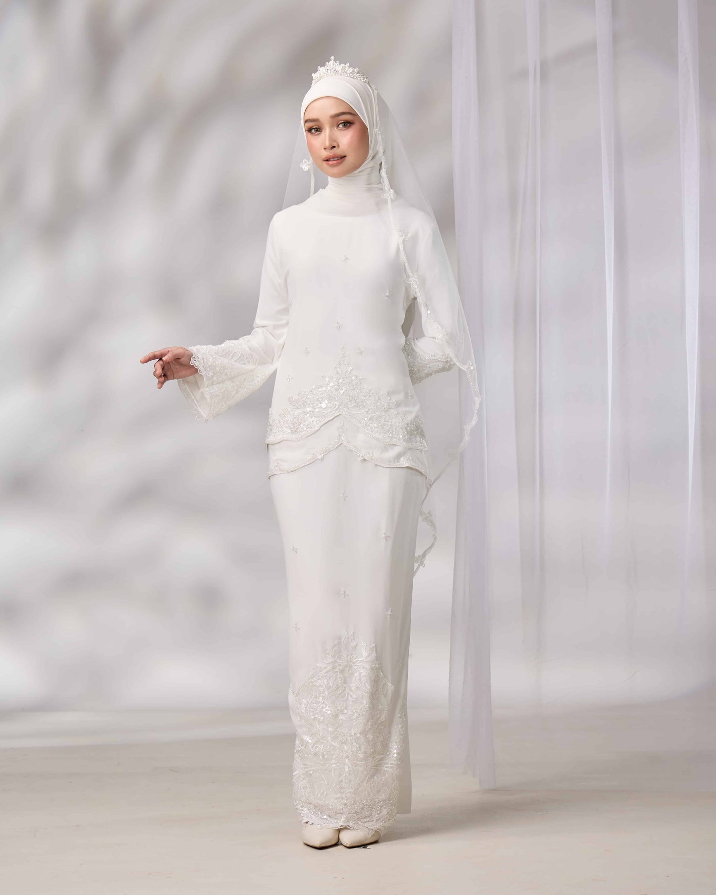 EMELDA BRIDE KURUNG (OFF WHITE)