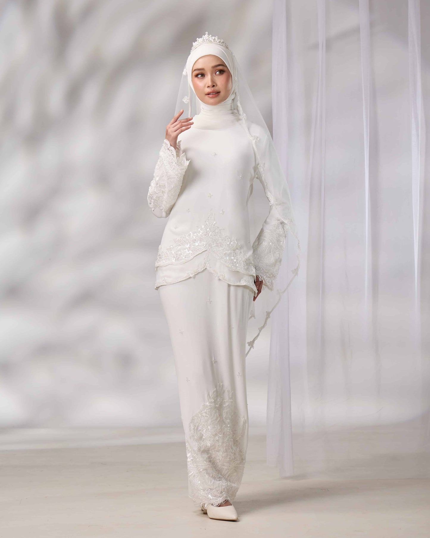 EMELDA BRIDE KURUNG (OFF WHITE)