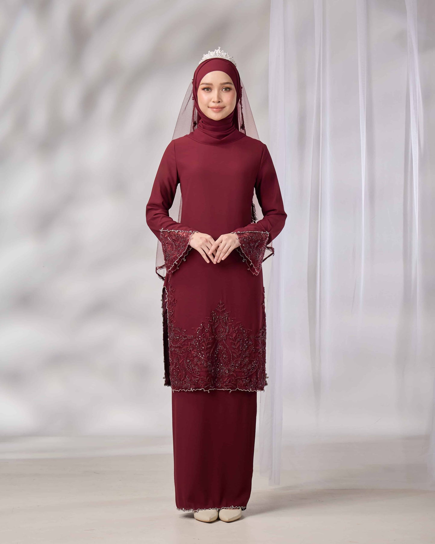 NOURIE BRIDE KURUNG (BURGUNDY)