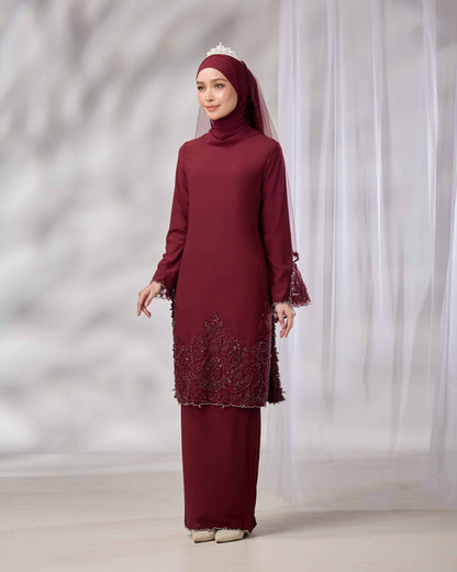 NOURIE BRIDE KURUNG (BURGUNDY)