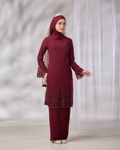 NOURIE BRIDE KURUNG (BURGUNDY)