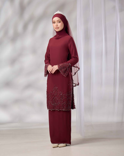 NOURIE BRIDE KURUNG (BURGUNDY)